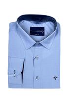 Camisa Line Manga Longa Azul Sem Bolso com Detalhe CAW Camisa Line Manga Longa Azul Sem Bolso com Detalhe CAW