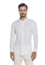 Camisa linho branco men porto & co