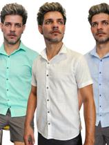 Camisa Linho Casual Flamê Linha Praia Premiun