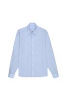 Camisa Linho Manga Longa Azul Camisa Linho Manga Longa Azul