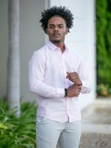 Camisa Linho Misto Camiseta Manga Longa Premium