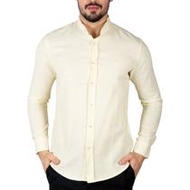 Camisa Linho VersatiOld Gola Padre Amarela Camisa Linho VersatiOld Gola Padre Amarela