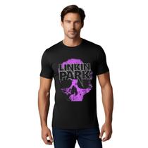 Camisa Linkin Park Caveira Camisa Estampada Banda Rock Unissex Básica Camisa Linkin Park Caveira Camisa Estampada Banda Rock Unissex Básica