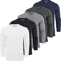 Camisa lisa manga longa simples