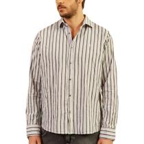 Camisa Listrada Forum Slim Fit Preto Masculino