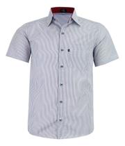 Camisa Listrada Manga Curta Lbl Com Bolso Não Amassa 3022 Camisa Listrada Manga Curta Lbl Com Bolso Não Amassa 3022