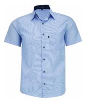 Camisa Listrada Manga Curta Lbl Com Bolso Não Amassa 3022