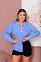 Camisa Listrada Manga Longa Casual y Social