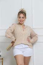 Camisa Listrada Manga Longa Casual y Social