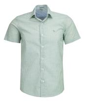 Camisa Listrada Social Manga Curta Amil Algodão 1910