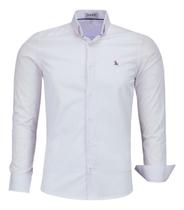 Camisa Listrada Social Slim Masculina Amil Manga Longa 1821