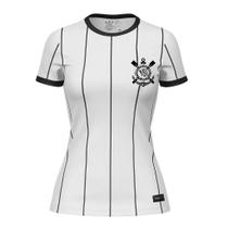 Camisa Listras Feminina Corinthians Camisa Listras Feminina Corinthians