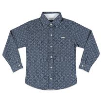 Camisa Look Jeans Manga Longa Azul - MARINHO - 4