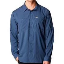 Camisa M/L Masculina Silver Ridge II Utility Lite Azul Dark Mountain - Columbia