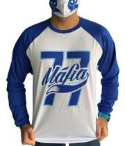 Camisa Máfia Azul Torcida Cruzeiro Manga Longa 77 Oficial