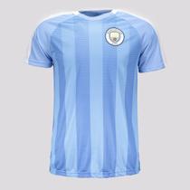 Camisa Manchester City Stripes Azul Celeste