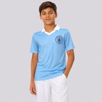 Camisa Manchester City The Blues Juvenil Azul Camisa Manchester City The Blues Juvenil Azul