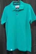 Camisa manga curta casual masculina azul tamanho m