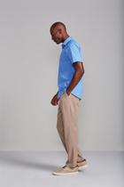 Camisa Manga Curta com Bolso Comfort - Azul Médio Camisa Manga Curta com Bolso Comfort - Azul Médio