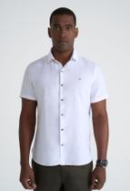 Camisa Manga Curta Docthos Slim Linho Misto