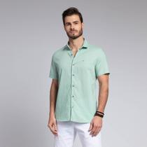 Camisa Manga Curta Docthos Slim Linho Misto