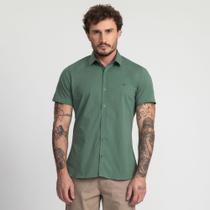 Camisa Manga Curta Docthos Slim Tricoline C/ Elastano Liso