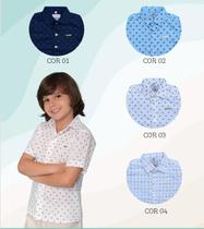 Camisa Manga Curta Estampada Infantil e Juvenil COR 1