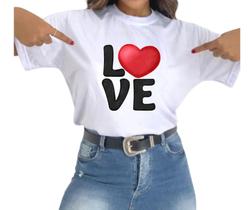 Camisa Manga Curta Feminina Com Frase Branca Tam M