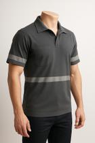 Camisa Manga Curta Jaleco Refletiva Prata Camisa Manga Curta Jaleco Refletiva Prata