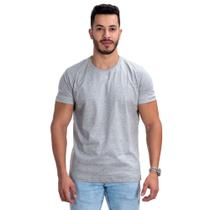 Camisa Manga Curta Masculina Cinza Verão Moda Básico