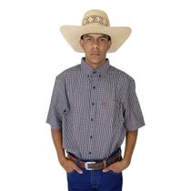 Camisa Manga Curta Masculina Xadrez -Os Vaqueiros-Os Vaqueiros