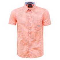 Camisa Manga Curta Masculina Xadrez Vermelho Austin Western 34536