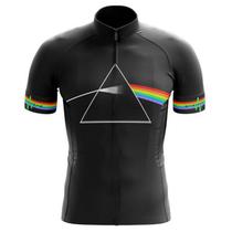 Camisa Manga Curta Pink Floyd Dry fit Esportes Ciclismo Fitness Mtb