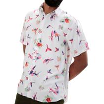 Camisa Manga Curta Regular Viscose Tropical
