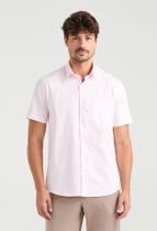 Camisa Manga Curta Relaxed Fit Tricoline com Elastano Liso
