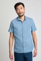 Camisa Manga Curta Slim Flamê com Tingimento