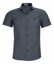 Camisa Manga Curta Slim Masculina Amil Passa Fácil 1849