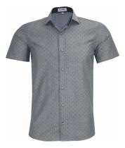 Camisa Manga Curta Slim Masculina Amil Passa Fácil 1849