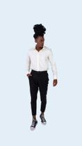 Camisa Manga Longa Acetinada Off White Camisa Manga Longa Acetinada Off White