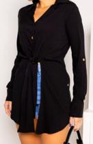 Camisa Manga Longa Amarração Feminina Revanche