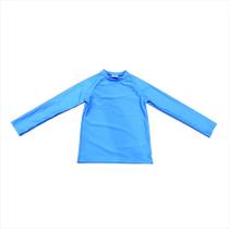Camisa manga longa bloqueadora de raios uv azul 8 anos basic +