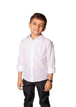 Camisa Manga Longa Casual Masculina Infantil Juvenil Social de Menino Digi D241630