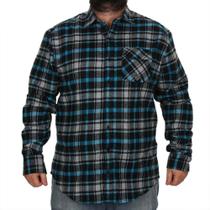 Camisa Manga Longa Central Surf Tamanho Especial - Xadrez