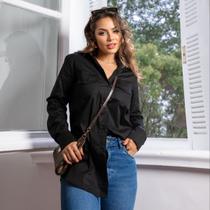 Camisa Manga Longa Com Bolso Feminina Revanche Eleanor