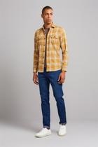 Camisa Manga Longa com Bolso Flanela Xadrez Slim Fit - Amarelo Mostarda Camisa Manga Longa com Bolso Flanela Xadrez Slim Fit - Amarelo Mostarda