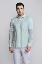 Camisa Manga Longa Comfort Linho - Verde