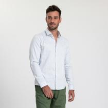 Camisa Manga Longa Docthos Slim Jacquard Listrado