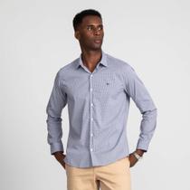 Camisa Manga Longa Docthos Slim Micro Xadrez Com Elastano