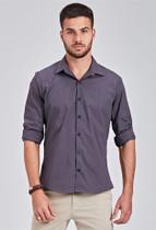 Camisa Manga Longa Docthos Slim Tricoline C/ Elastano Liso