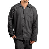 Camisa Manga Longa Em Brim Com Botão Camisa Manga Longa Em Brim Com Botão